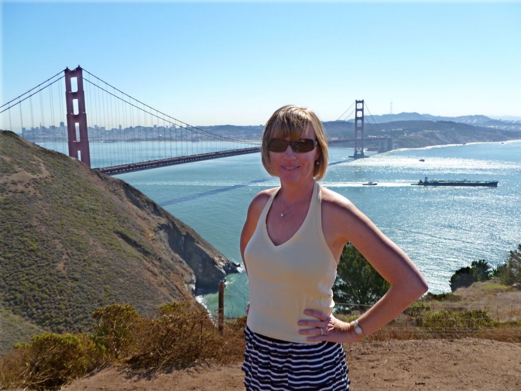 Anna at Golden Gate Bridge