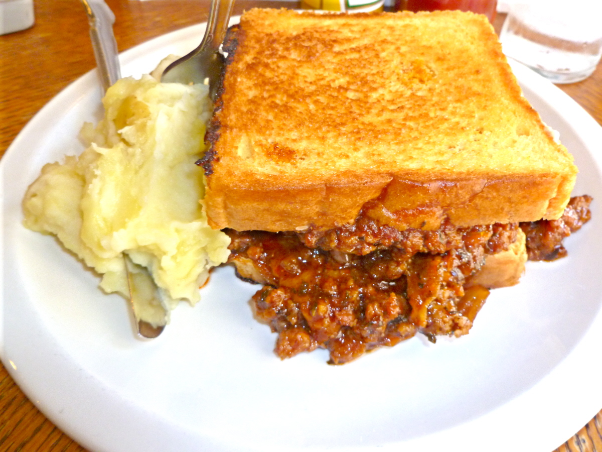 Sloppy Joe at Blue Plate Lunch Counter