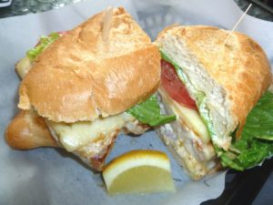 Fish Sandwich at Blue Water Grill
